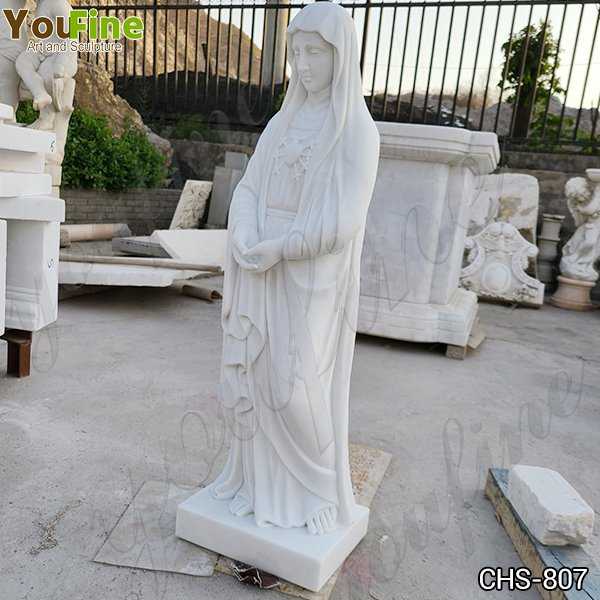 Marble Blessed Virgin Mary Sacred Statue