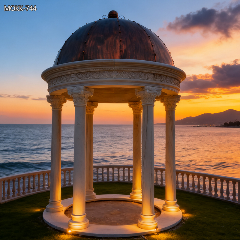 natural Marble White Gazebo