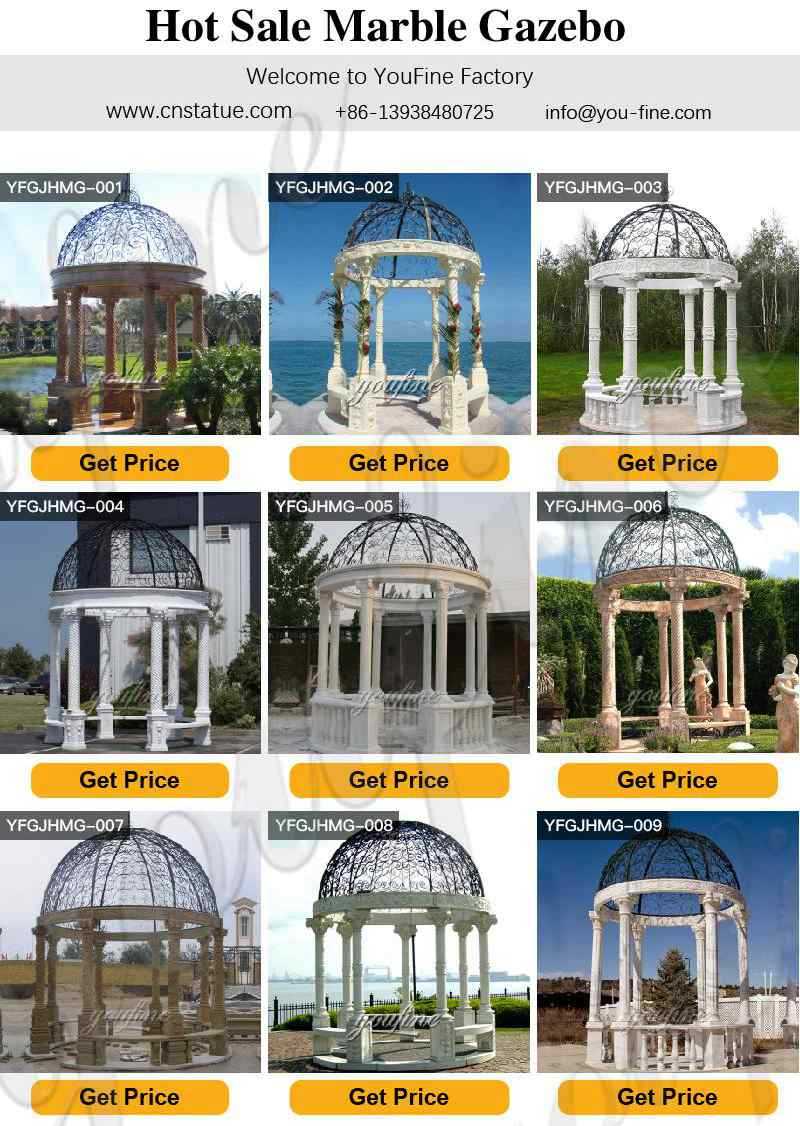 Marble wedding gazebo decorations