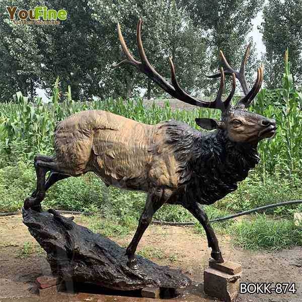 Newly Designed Large Bronze Animal Elk Statue for Decor Wholesale BOKK-874