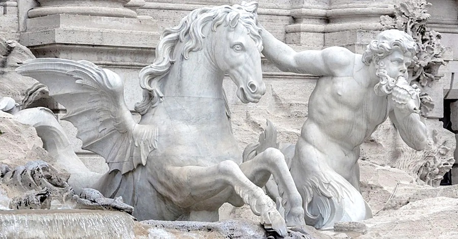 Triton with a Calm Seahorse