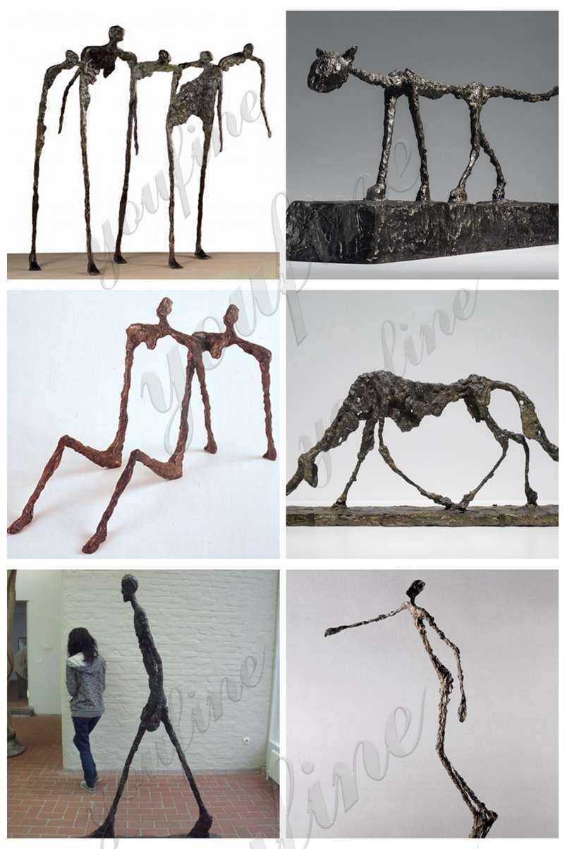 Work Bronze Walking Man Sculpture