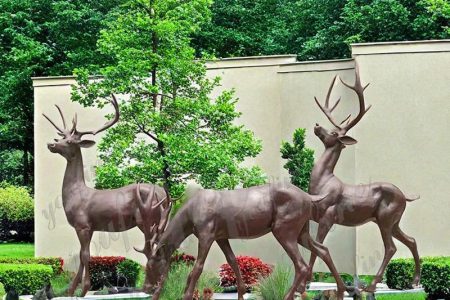 Hot-selling Bronze Deer Garden Statue BOKK-851
