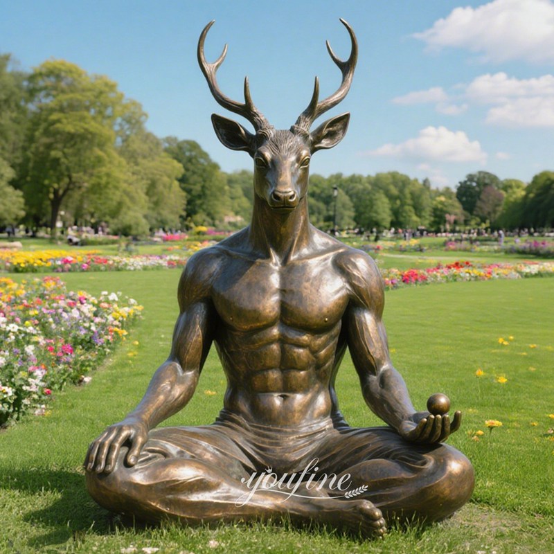 Bronze Deer Man Statue BOKK-430