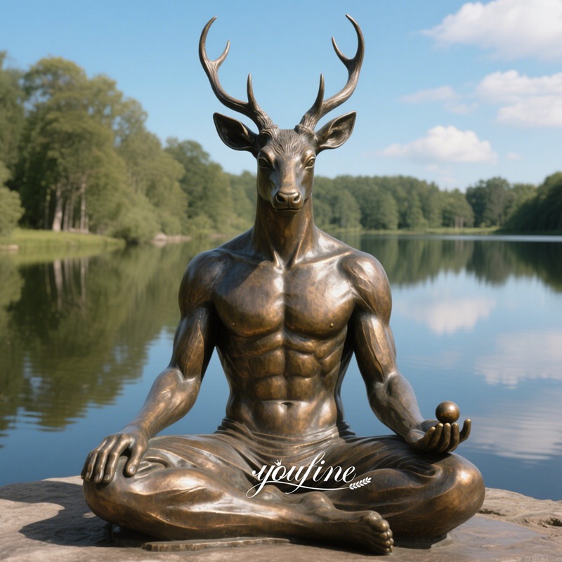 deer man statue