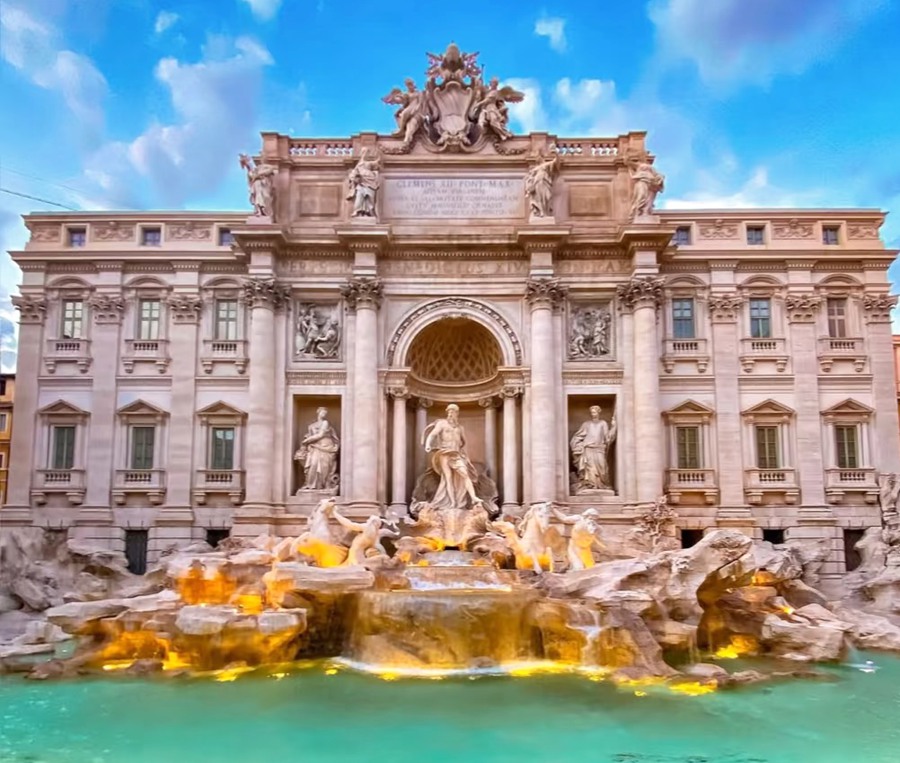famous fontana di trevi rome