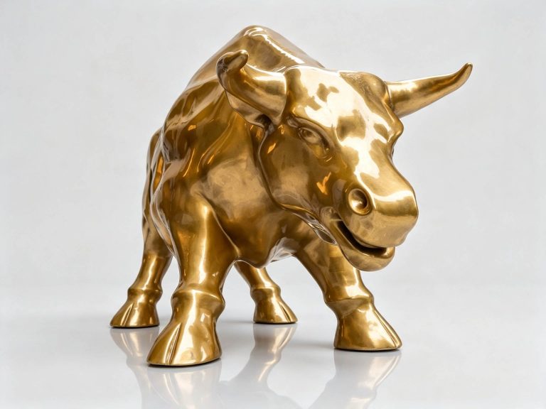Golden Bull Statue Inspired by Brazil Stock Exchange BABB-02