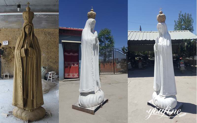 marble Fatima statue for sale