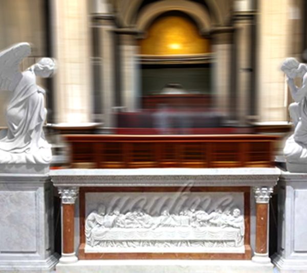 Custom Marble Church Altar Designs with Angel Statue