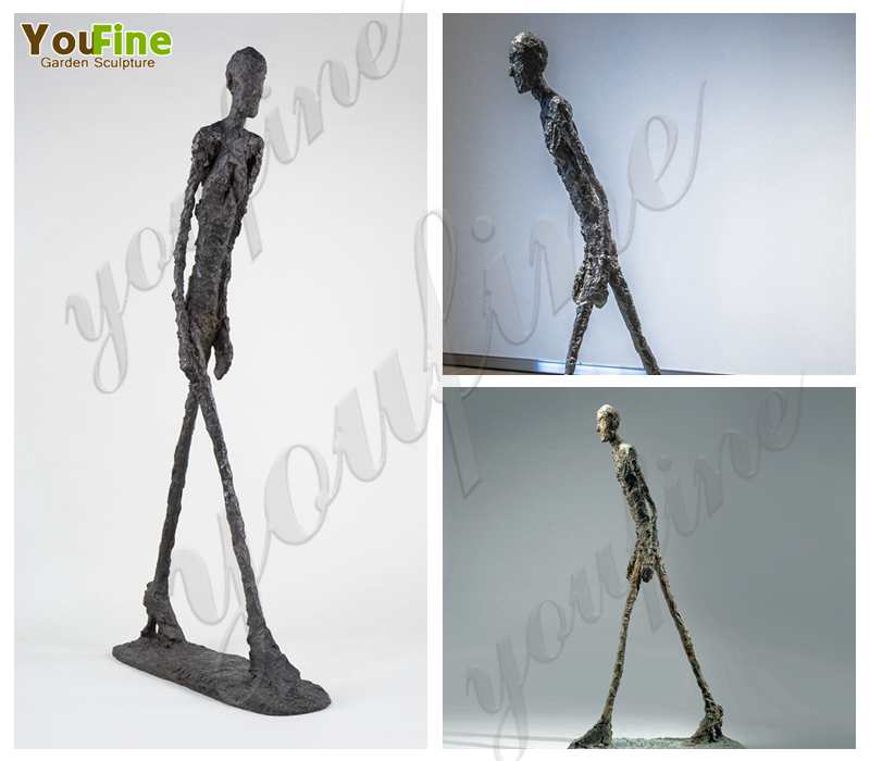 Abstract Giacometti’s Bronze Walking Man Sculpture