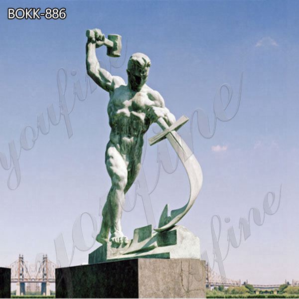 Large Bronze Swords to Ploughshares Statue