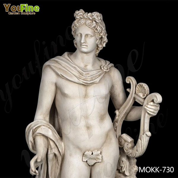 Life Size Apollo with Lyre Statue Details