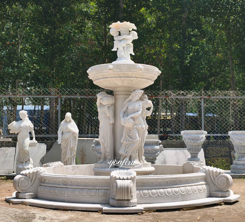 Baby Statue with Woman Fountain