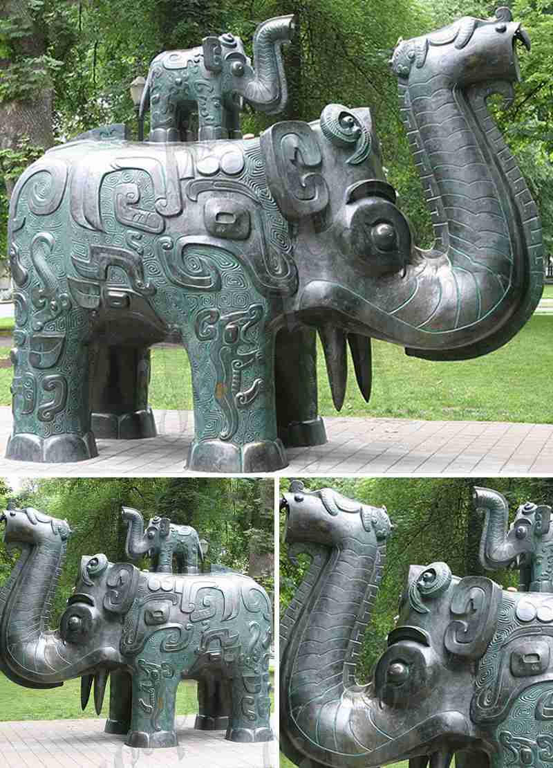 Bronze elephant sculpture for sale