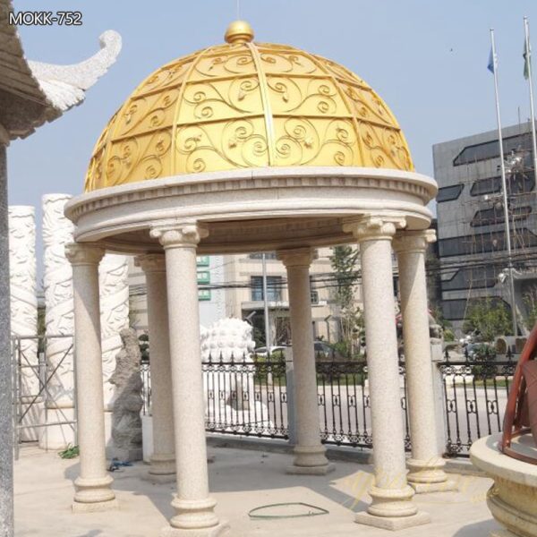 Customized Sandstone Gazebo Garden Decoration China Supplier MOKK-752
