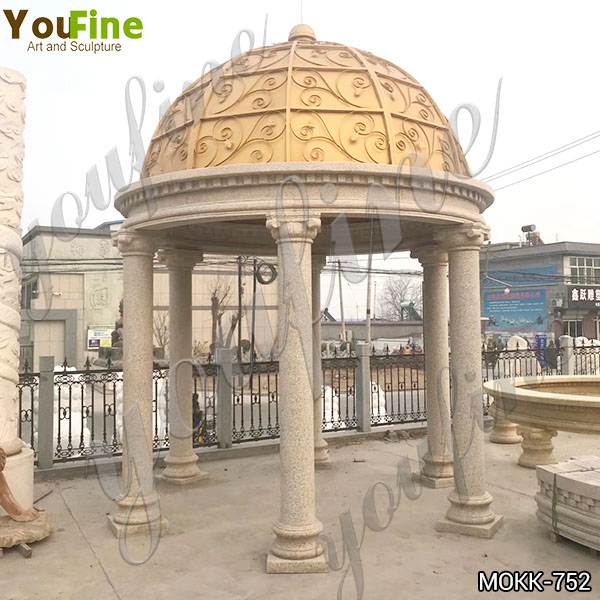 Customized Sandstone Gazebo Garden Decoration China Supplier MOKK-752