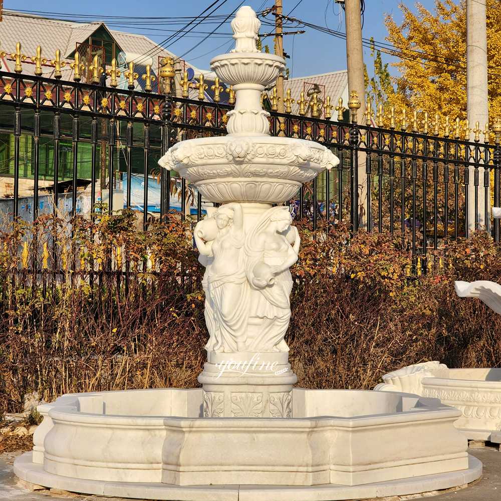 Hochwertige Marmorstatue einer Frau für den Brunnen