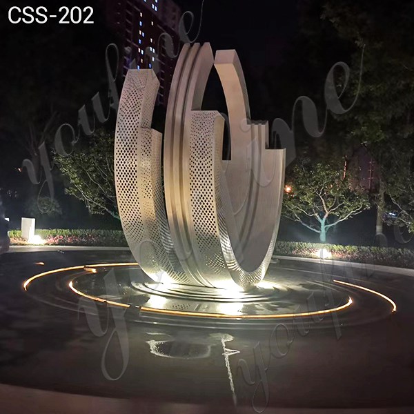 Large Modern Metal Stainless Steel Sculpture