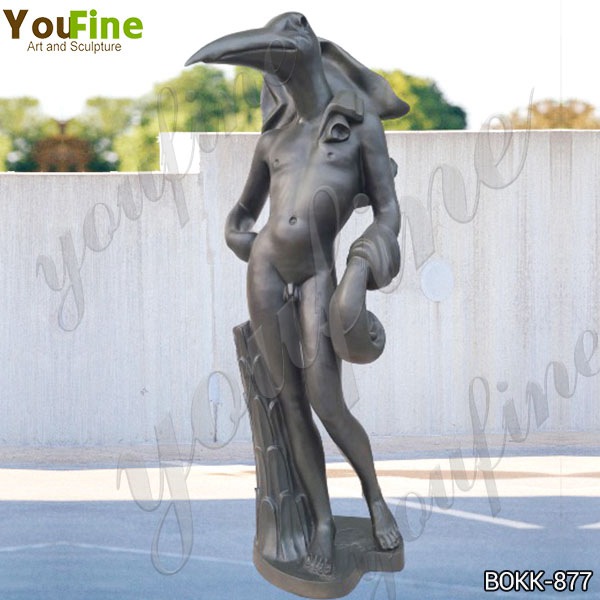 Life Size Bronze Birdman Sculpture by Salvador Dali on Sale