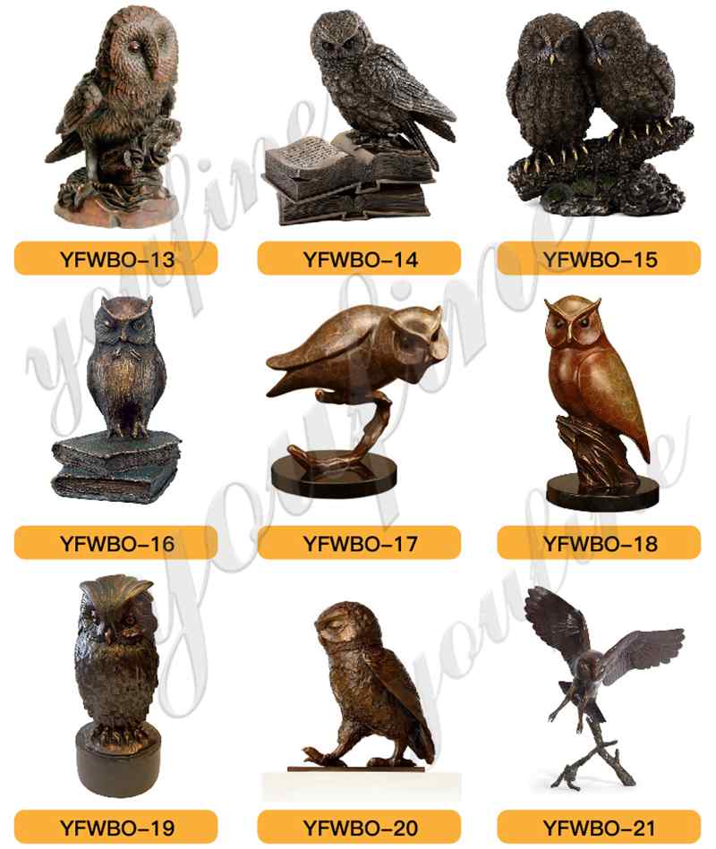 Life Size Cast Bronze Owl Statue