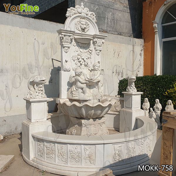 Luxury Style Marble Water Angel Wall Fountain for Sale MOKK-758