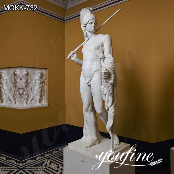 Famous Marble Jason with the Golden Fleece Statue by Bertel Thorvaldsen for Sale MOKK-732