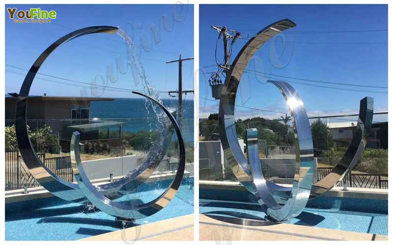 Metal Fountain Stainless Steel Sculpture