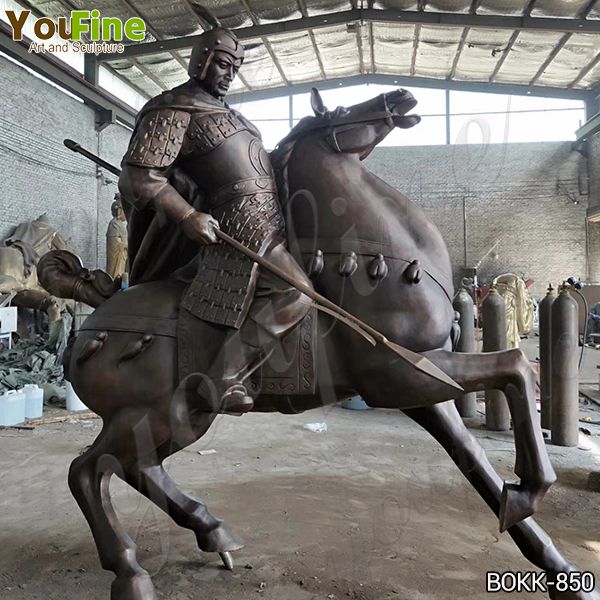 Outdoor Large Bronze Warrior Horse St