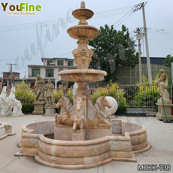 Outdoor Natural Tiered Marble Water H