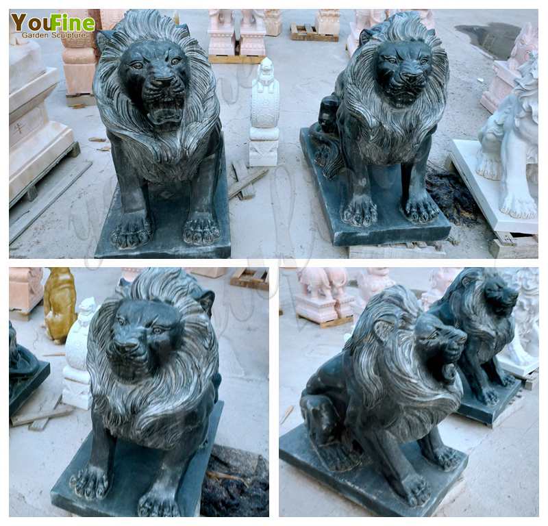 Stone Lion Garden Statues