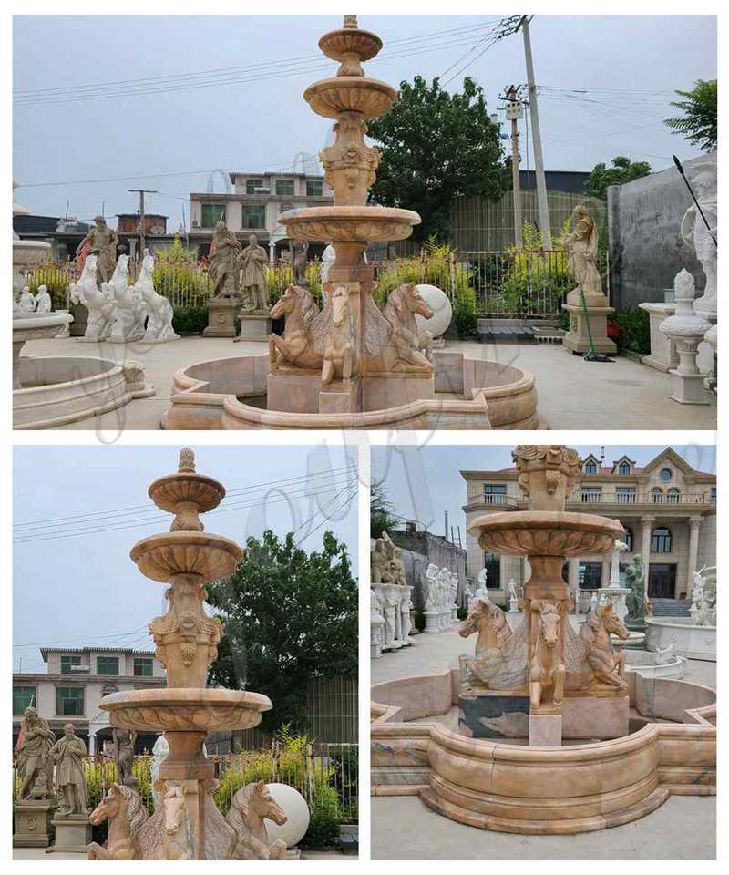 Tiered Marble Water Horse Fountains for sale