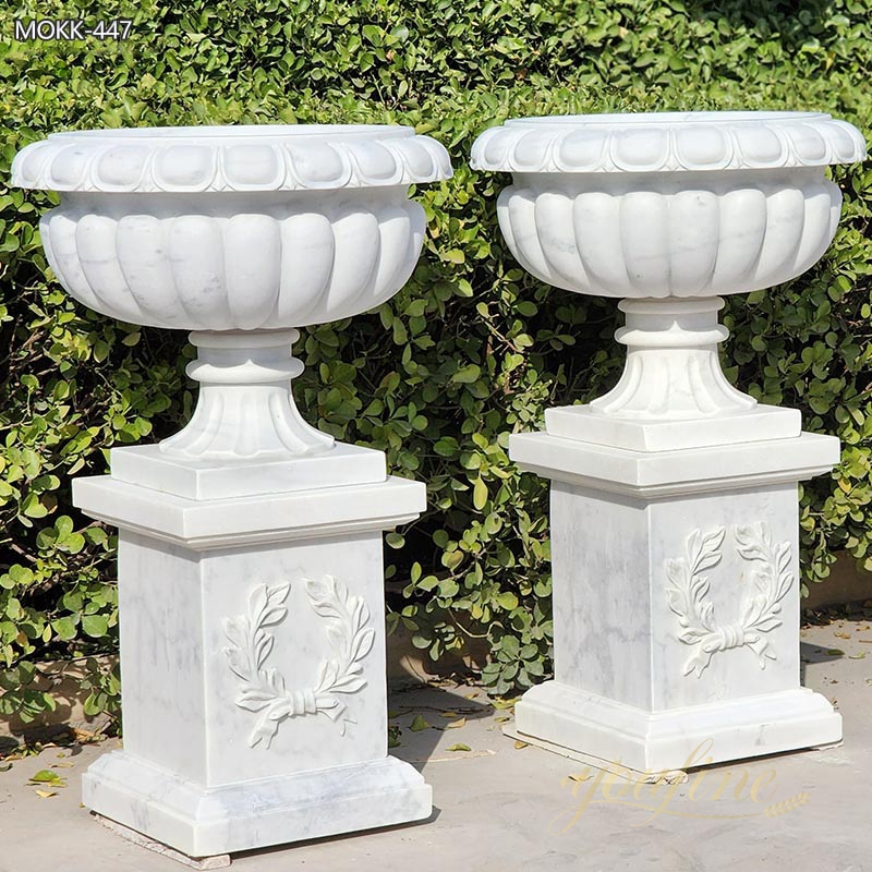 White Marble Flower Pot
