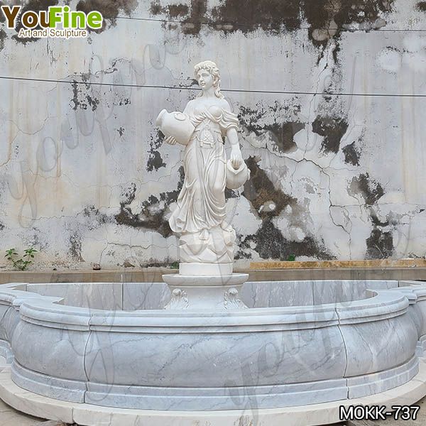 White Marble Water Maiden Fountain Factory Direct