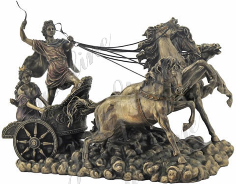 bronze chariot and Apollo statue