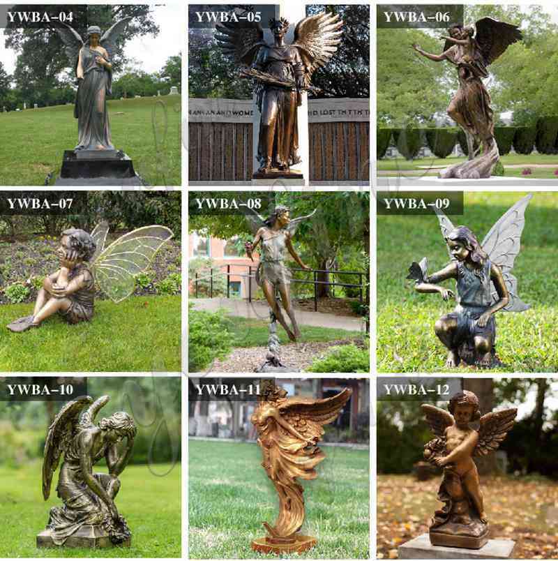 custom life size bronze angel statues