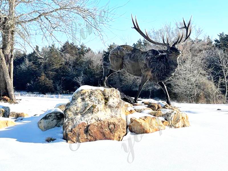 elk bronze sculpture-YouFine Sculpture