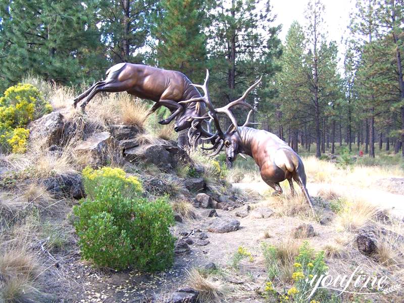 elk statues outdoor-YouFine Sculpture