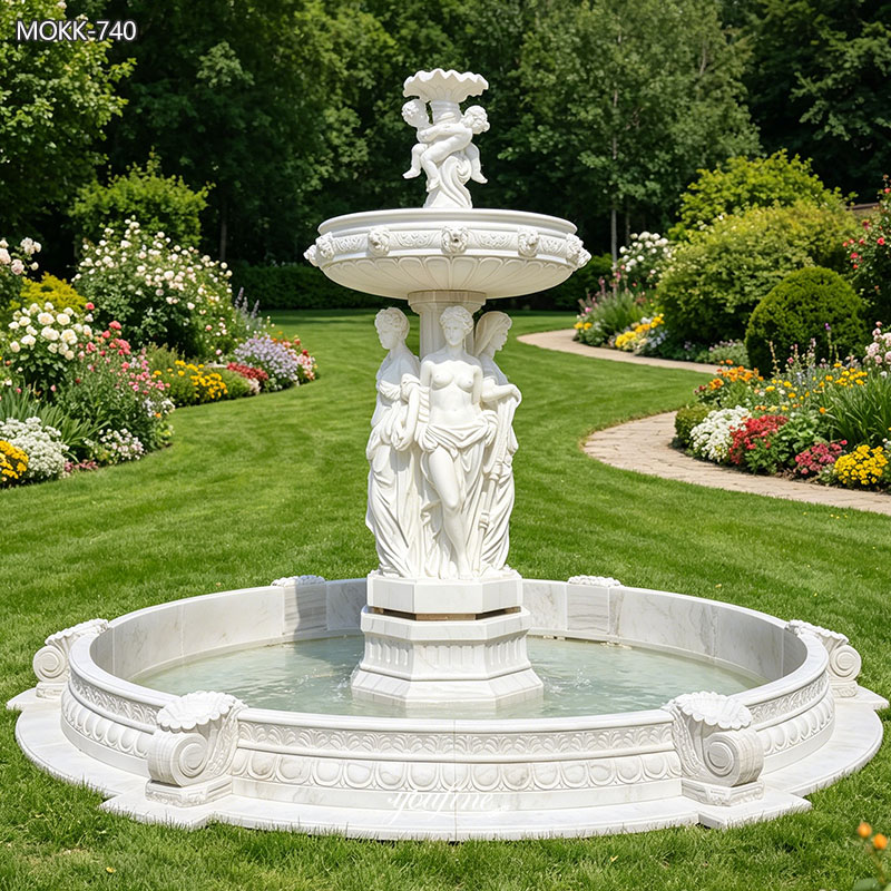 Elegant Marble Large Stone Fountain MOKK-740