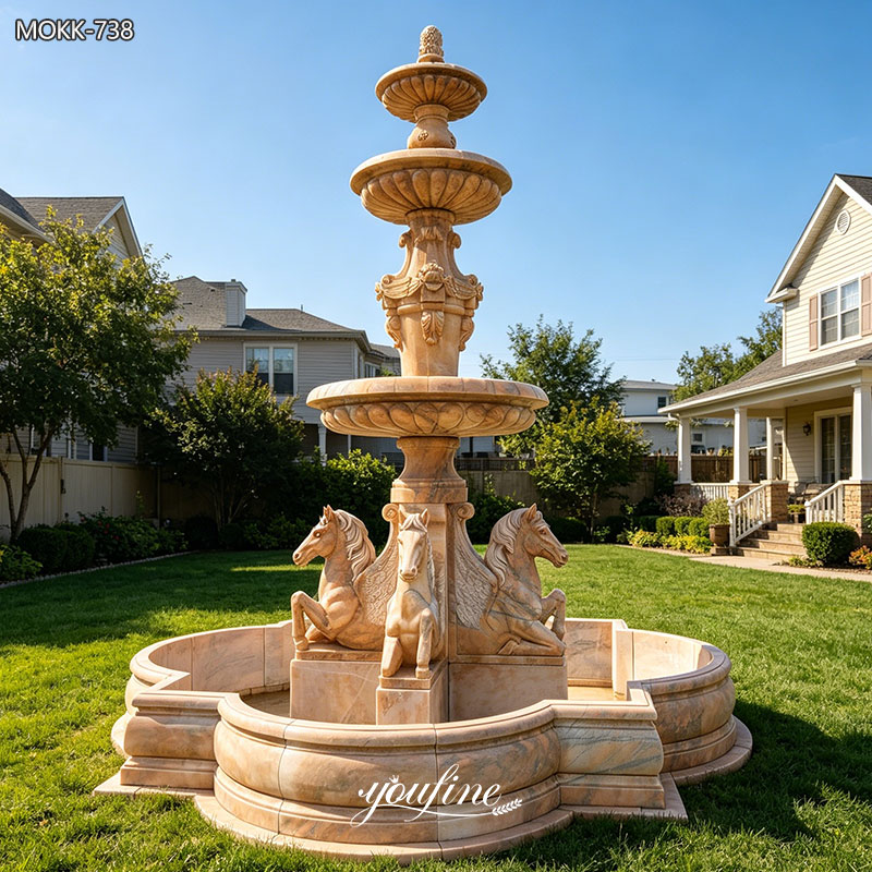 Red Marble Pony Fountain MOKK-738