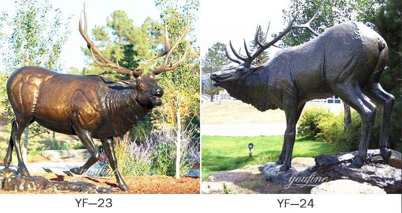 metal elk yard art-YouFine Sculpture