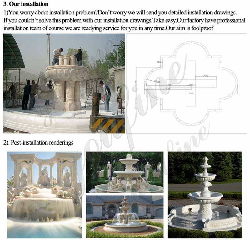 outdoor stone fountains for sale