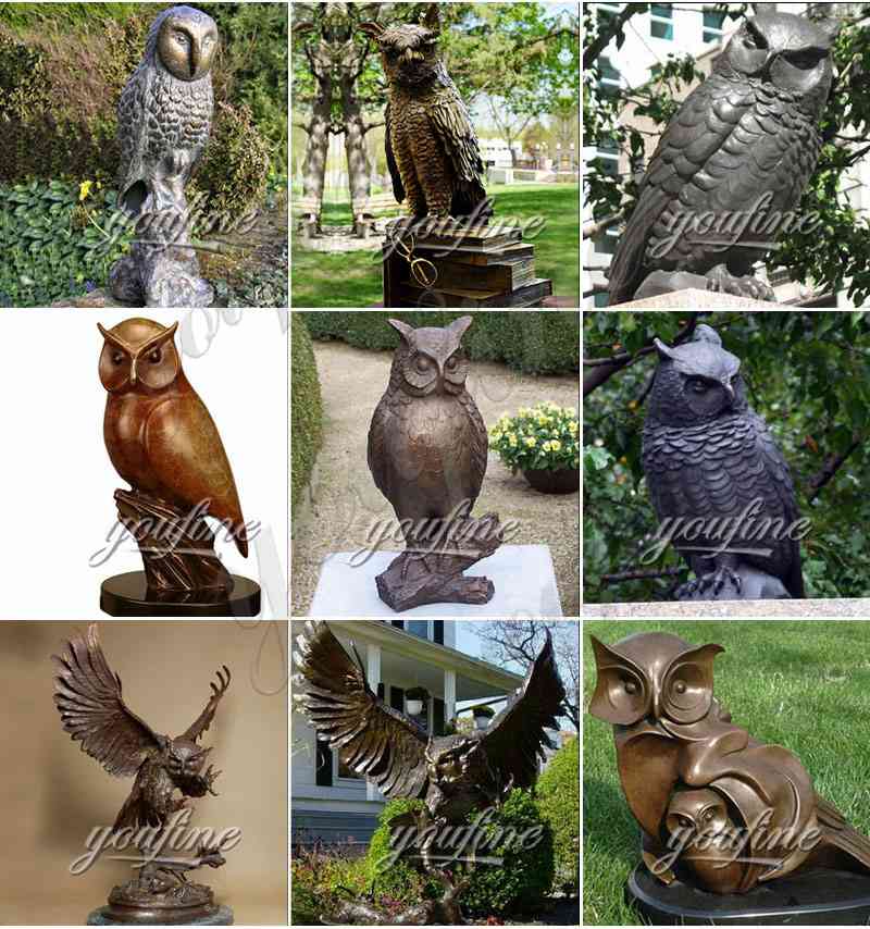 owl bronze statue for sale