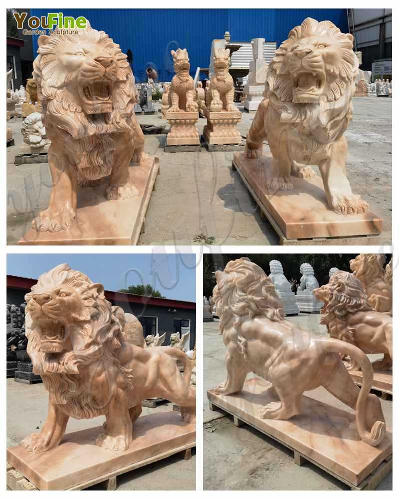 stone lions garden ornaments