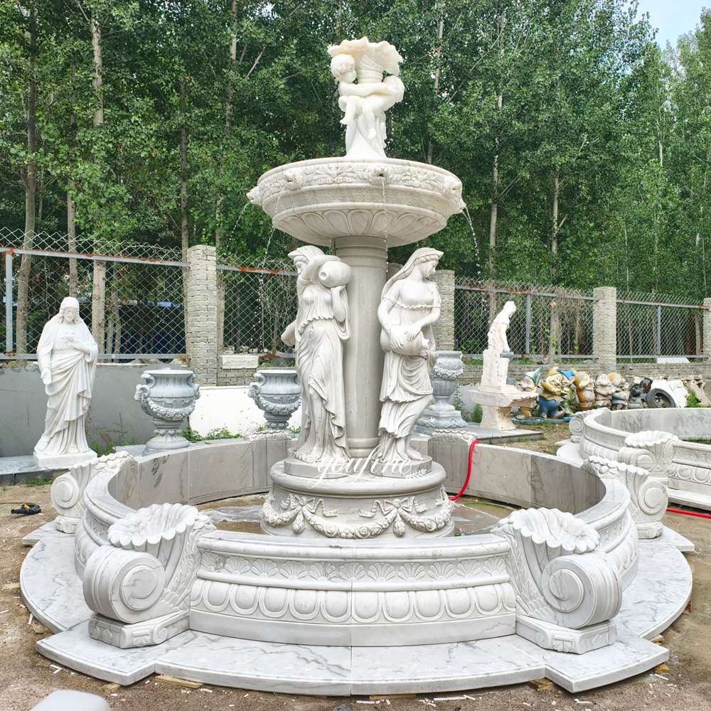 white Marble Woman Fountain