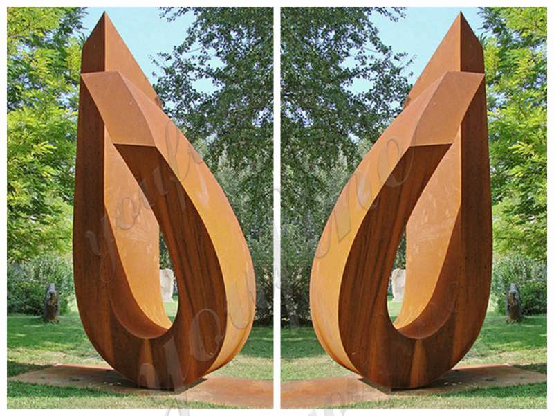 Abstract Rusty Corten Sculpture Garden Decor Suppliers