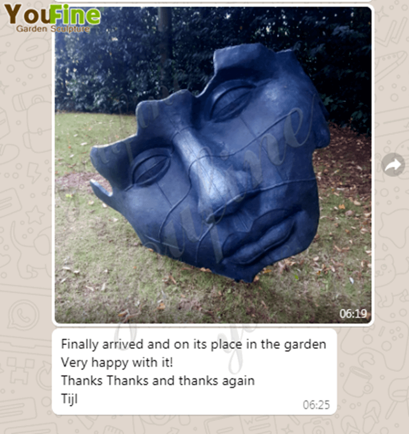 Bronze Face Sculpture by Igor Mitoraj Replica from Client Good Feedback