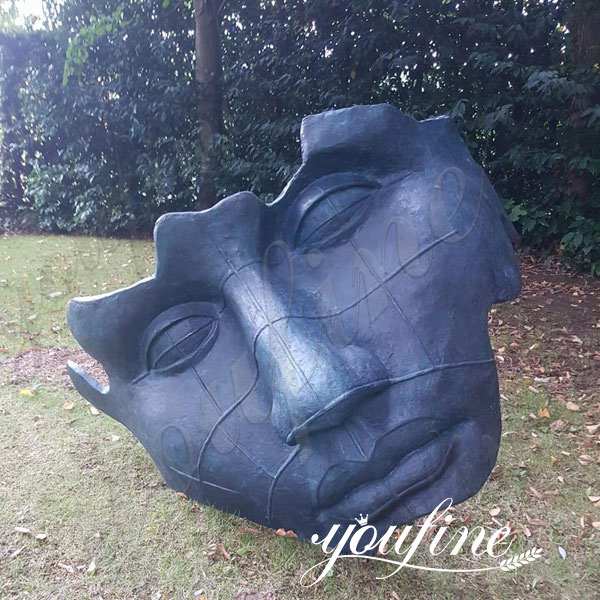 Large Bronze Face Sculpture by Igor Mitoraj