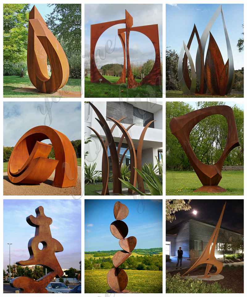 Corten steel pear sculpture for sale