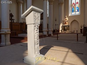 Custom marble pulpit podium for catholic church