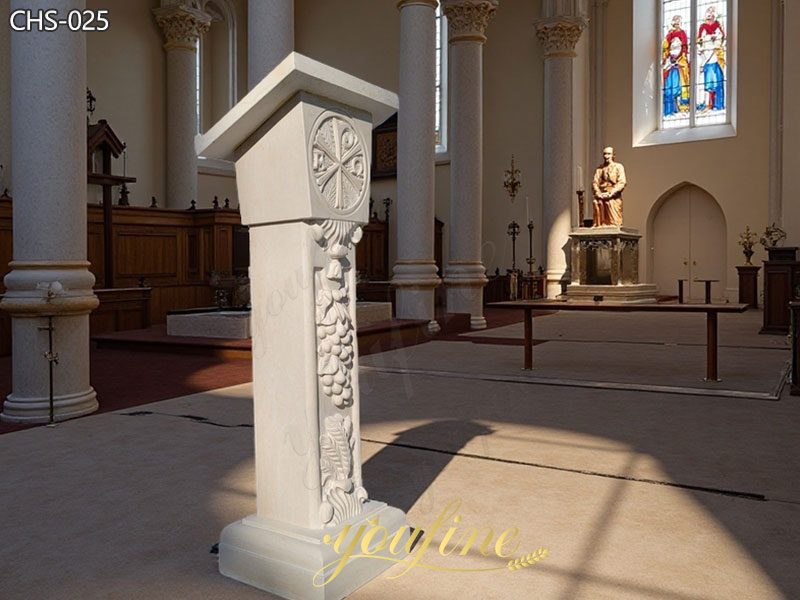 Custom marble pulpit podium for catholic church